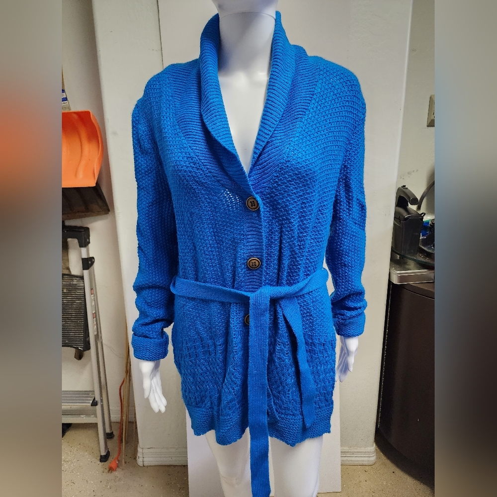 Womens Faded Glory Blue Sweater size M